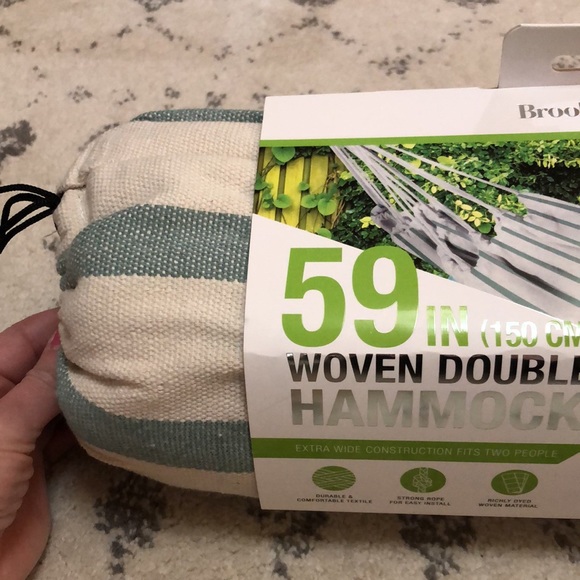 Brookstone 59” Woven Double Hammock - NWT - See pictures for 2 different colors - Picture 8 of 10